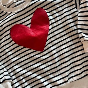 Valentine’s Day: Striped Kids Shirt with Red Heart